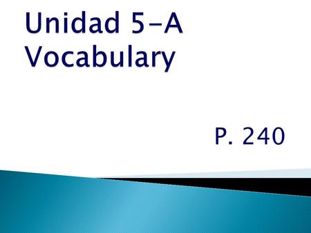 P. 240. Weather terms Hablamos del tiempo hurricane.