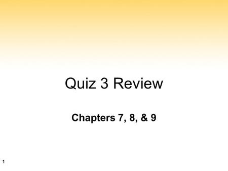 Chapters 7, 8, & 9 Quiz 3 Review 1. 2 Algorithms Algorithm A set of unambiguous instructions for solving a problem or subproblem in a finite amount of.