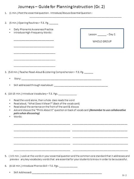 4. (10-15 min.) Introduce Vocabulary – T.E. Pgs. _____________ Read the word alone, then whole class reads the word Read aloud, “What Does It Mean?” (Back.