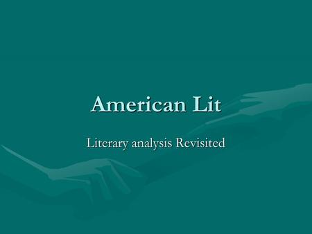 American Lit Literary analysis Revisited. CONTROLLING PURPOSE Revisited The controlling purpose is similar to a thesis statement.The controlling purpose.