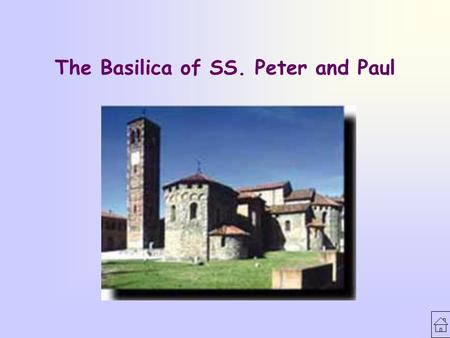 The Basilica of SS. Peter and Paul. The story of Agliate Agliate is a small town in Brianza, Its location favoured the settlement of people over the centuries.