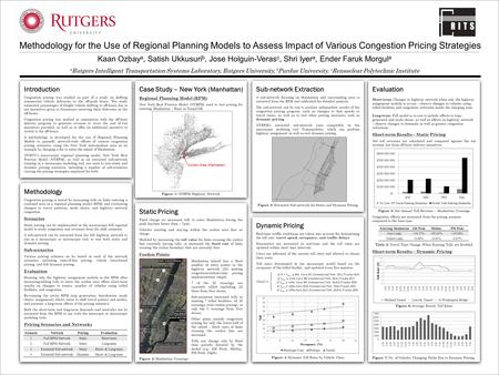 Methodology for the Use of Regional Planning Models to Assess Impact of Various Congestion Pricing Strategies Sub-network Extraction A sub-network focusing.