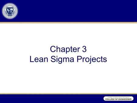 Chapter 3 Lean Sigma Projects. What is the relationship of Six Sigma to Lean Sigma? LEAN Targets process efficiency through waste reductions SIX SIGMA.