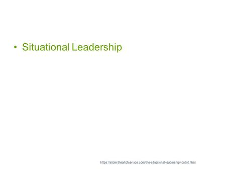 Situational Leadership