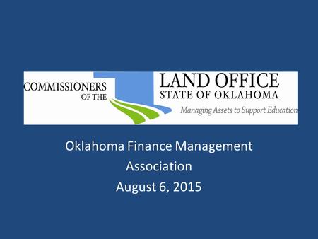 Oklahoma Finance Management Association August 6, 2015.