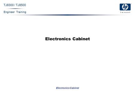 Engineer Training Electronics Cabinet TJ8300 / TJ8500 Electronics Cabinet.