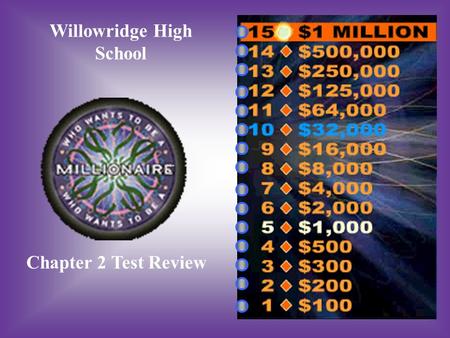 Willowridge High School Chapter 2 Test Review A:B: As godsAs father figures How did ancient Egyptians view their rulers? C:D: As cruel rulersAs equals.