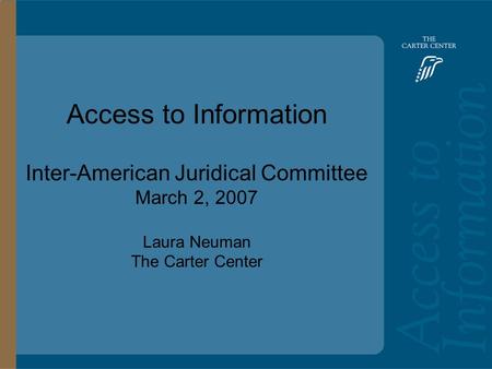 Training Slide Headline Goes Here and Second Line Goes Here Access to Information: Bolivia Main Headline Goes Here Access to Information Inter-American.