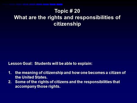 What are the rights and responsibilities of citizenship