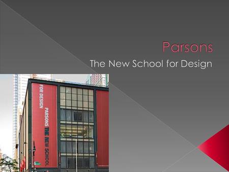  Location  Established  Housing  Online application  Application fee  Transcripts  Testing scores  Portfolio  Parsons’ challenge.