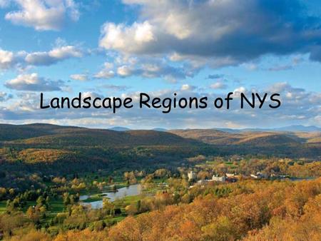 Landscape Regions of NYS