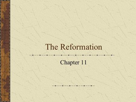 The Reformation Chapter 11. Society and Religion Social and political conflict The Reformation first broke out in the Free Imperial cities in Germany.