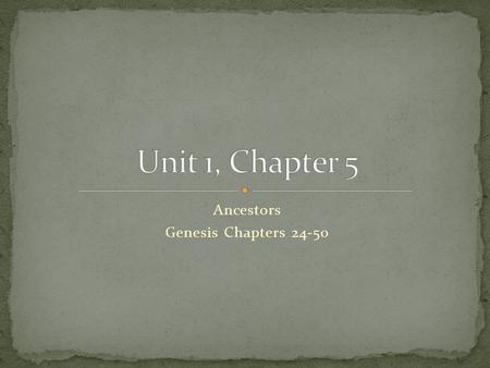 Ancestors Genesis Chapters 24-50. Why are dreams (both walking and sleeping one) important avenues for self- understanding?