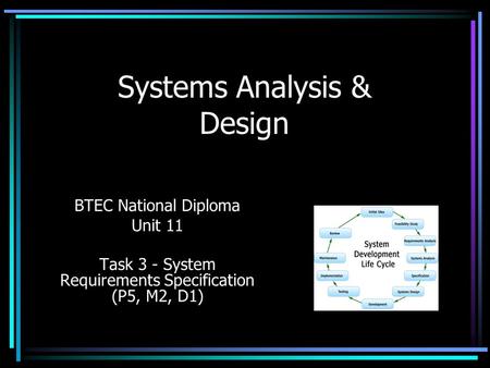 Systems Analysis & Design