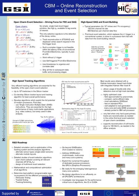 Helmholtz International Center for CBM – Online Reconstruction and Event Selection Open Charm Event Selection – Driving Force for FEE and DAQ Open charm: