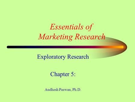 Essentials of Marketing Research