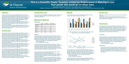 This is a Scientific Poster Template created by Graphicsland & MakeSigns.com Your poster title would go on these lines Author Name, RN 1 ; Author Name,