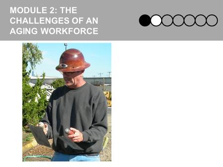 MODULE 2: THE CHALLENGES OF AN AGING WORKFORCE. Designing the Age Friendly Worksite2 Things that get worse with age… Milk Remembering names Playing basketball.