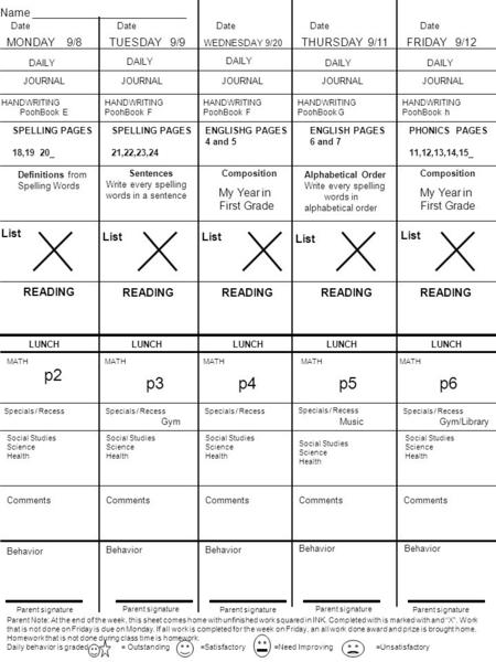 Name _________________________ Date MONDAY 9/8 TUESDAY 9/9 WEDNESDAY 9/20 THURSDAY 9/11 FRIDAY 9/12 DAILY JOURNAL HANDWRITING PoohBook E HANDWRITING PoohBook.