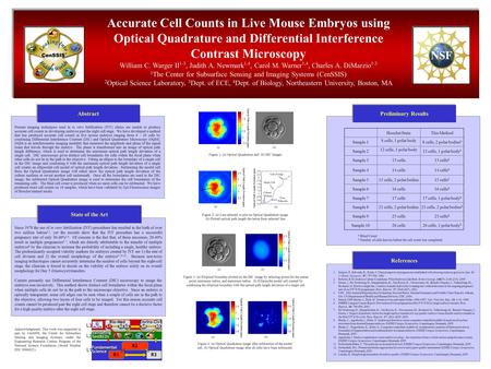 Abstract Present imaging techniques used in in vitro fertilization (IVF) clinics are unable to produce accurate cell counts in developing embryos past.