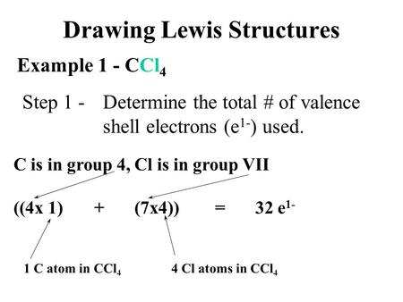 Drawing Lewis Structures