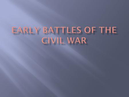  President Lincoln called for 75,000 volunteers to serve in the army against the South. President Lincoln  The Northerners thought the war would be.