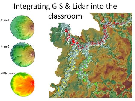 Integrating GIS & Lidar into the classroom time1 time2 difference.