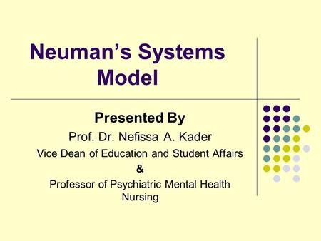 Neuman’s Systems Model