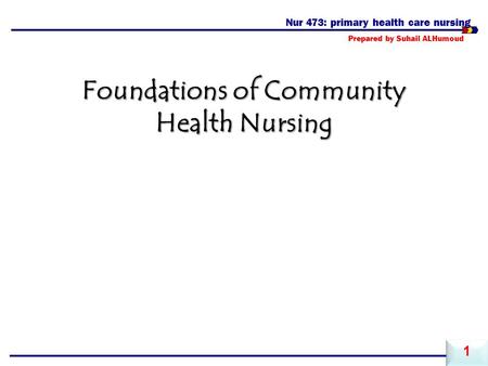 Foundations of Community Health Nursing