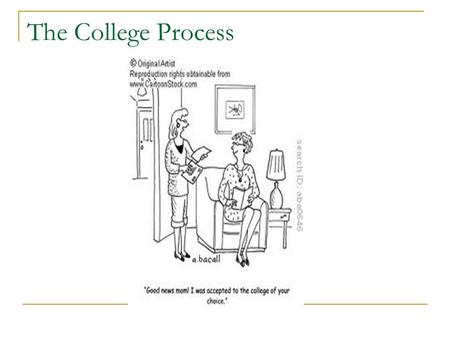 The College Process. Starting on the College Process The Application Financial Aid.