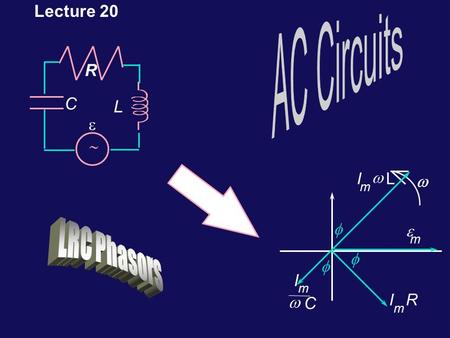 L C   R     I m R I m  L I m  C  m Lecture 20.