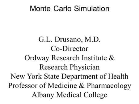 Monte Carlo Simulation