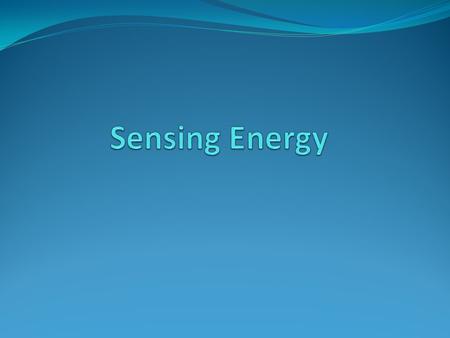 Animals use and sense energy to: avoid predators find food and find mates.  n.edu/chudler/amaze.ht ml