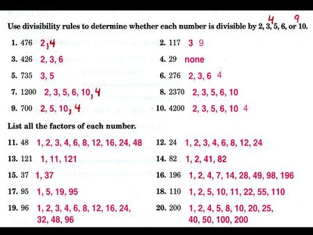 4 4 9. Vocabulary Folders Take 5 minutes to fill out information for monomial.