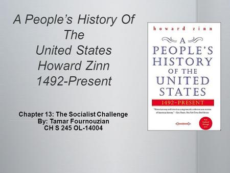 A People’s History Of The United States Howard Zinn 1492-Present