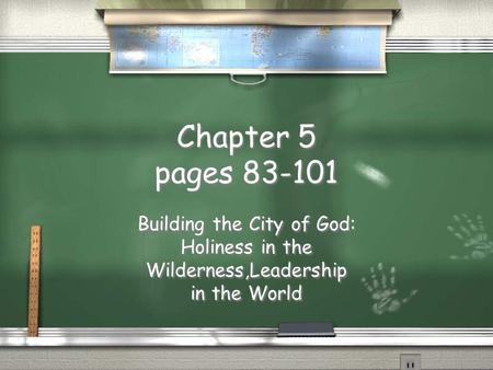 Chapter 5 pages Building the City of God: