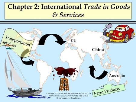 Copyright ©2003 McGraw-Hill Australia Pty Ltd PPTs t/a International Trade and Investment by John Gionea Slides prepared by John Gionea US EU Australia.