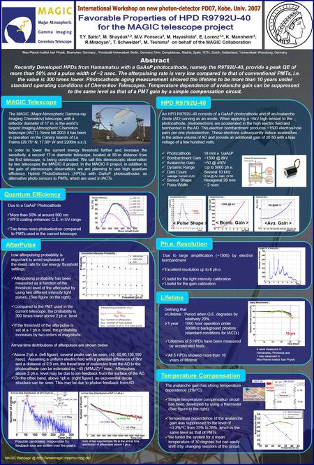 1 Max-Planck-Institut fuer Physik, Muenchen, Germany, 2 Humboldt-Universituet Berlin, Germany, 3 Univ. Complutense, Madrid, Spain, 4 ETH, Zurich, Switzerland,