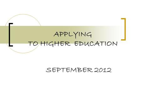 APPLYING TO HIGHER EDUCATION SEPTEMBER 2012. Why bother going to Uni? The average graduate starting salary is £20,964 and for a non-graduate is £13,721.