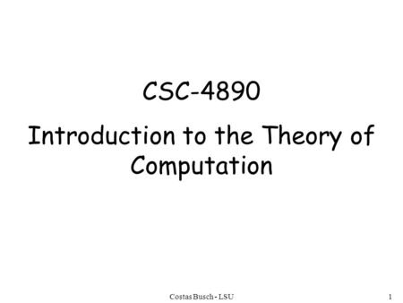 Introduction to the Theory of Computation