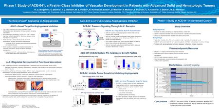 Phase 1 Study of ACE-041, a First-in-Class Inhibitor of Vascular Development in Patients with Advanced Solid and Hematologic Tumors N. G. Borgstein 1,