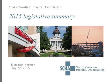 2015 legislative summary Elizabeth Harmon July 22, 2015 regulatorylegislative acts legislation pending.