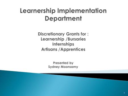 1.  SSP Targets for the current financial year is finalised and signed off by Department of Higher Education  The Project owners will compile the project.