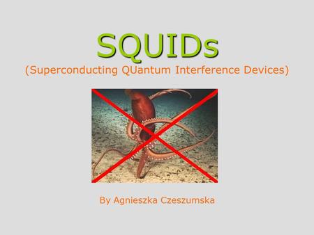 SQUIDs (Superconducting QUantum Interference Devices)