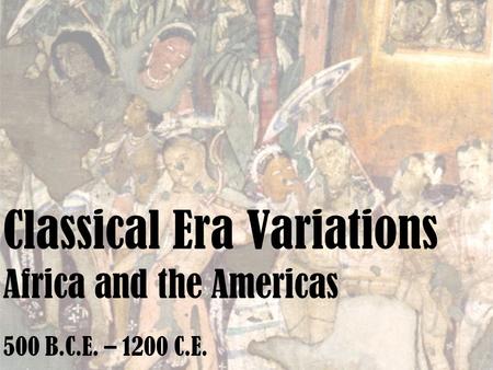 Classical Era Variations