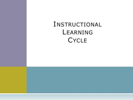 I NSTRUCTIONAL L EARNING C YCLE. P ART 1: P RE -A SSESSMENT P LANNING D IALOGUE.