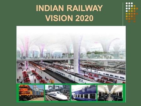 INDIAN RAILWAY VISION 2020. CAPACITY CREATION BY 2020 1.More than 30,000 kms of route would be double / multiple lines (compare to around 18,000 kms today).