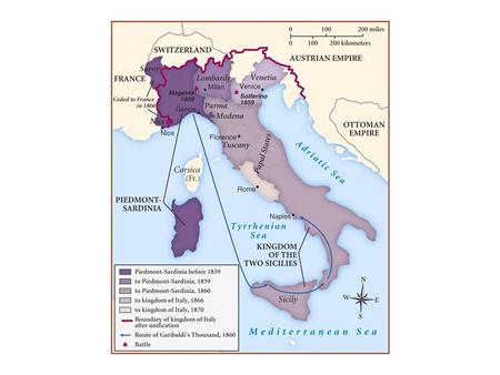 To 18th Century: Traditional Italy: local allegiances, identities campanalismo: attachment to one’s own bell tower (campana 19 th C. Risorgimento, Unification.