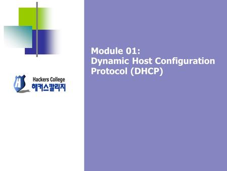 Module 01: Dynamic Host Configuration Protocol (DHCP)