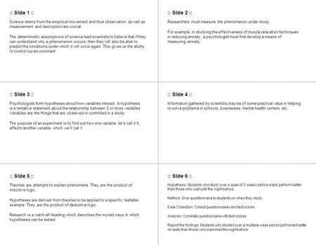 :: Slide 1 :::: Slide 2 :: :: Slide 3 :::: Slide 4 :: :: Slide 5 :::: Slide 6 :: Science stems from the empirical movement and thus observation, as well.